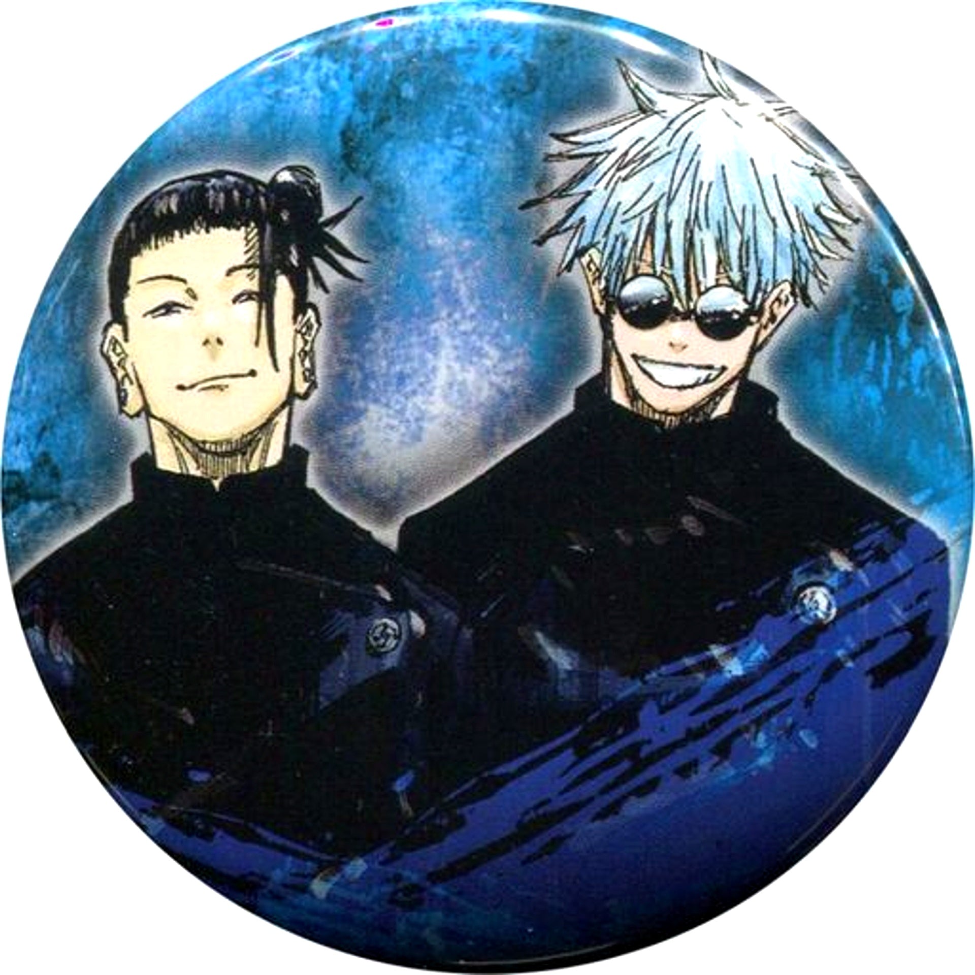 Single Satoru Gojo & Suguru Geto Jujutsu Kaisen 56mm Button Weekly Shonen Jump 2020 Issue 43 Applicant All Service [USED]