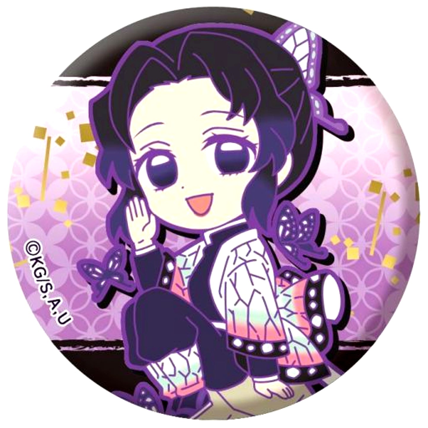 Shinobu Kocho Demon Slayer Cloth Button Collection Part 3 [USED]