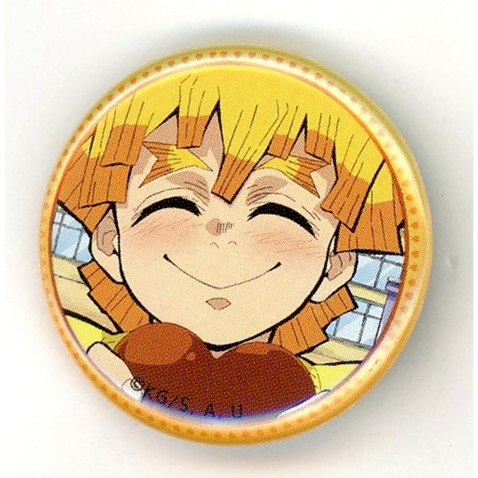 Zenitsu Agatsuma Smile Demon Slayer Kimetsu Academy Valentine Arc ufotable Cafe 32mm Random Button [USED]
