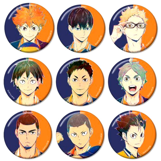 Set of 9 Haikyu!! TO THE TOP Trading Ani-Art Vol. 4 Button [USED]