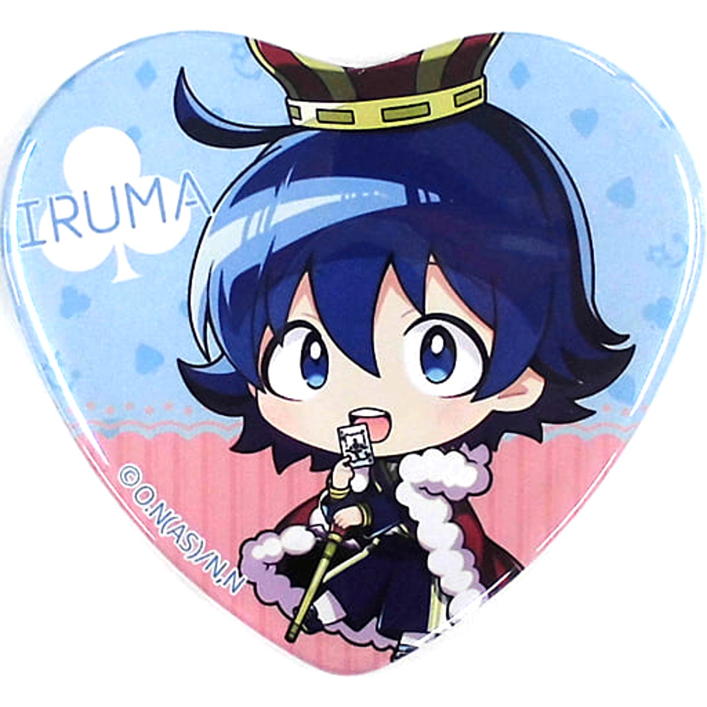 Welcome to Demon School! Iruma kun Iruma Suzuki Trump Ver. Trading Heart Button [USED]