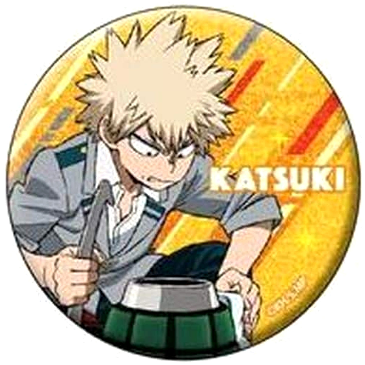 My Hero Academia Katsuki Bakugo Glitter Can Badge Collection Buttons [USED]