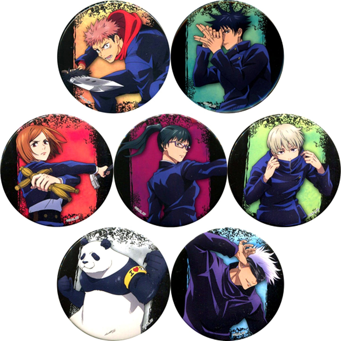 Set of 7 Jujutsu Kaisen Button 02 [USED]