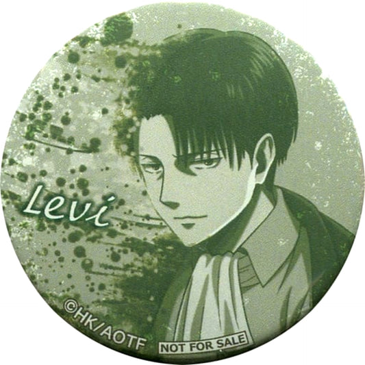 Levi Ackerman Facing Left Attack on Titan Original Button Tokyo Station Pop-Up Store Limited Purchase Benefits Common to All Venues [USED]