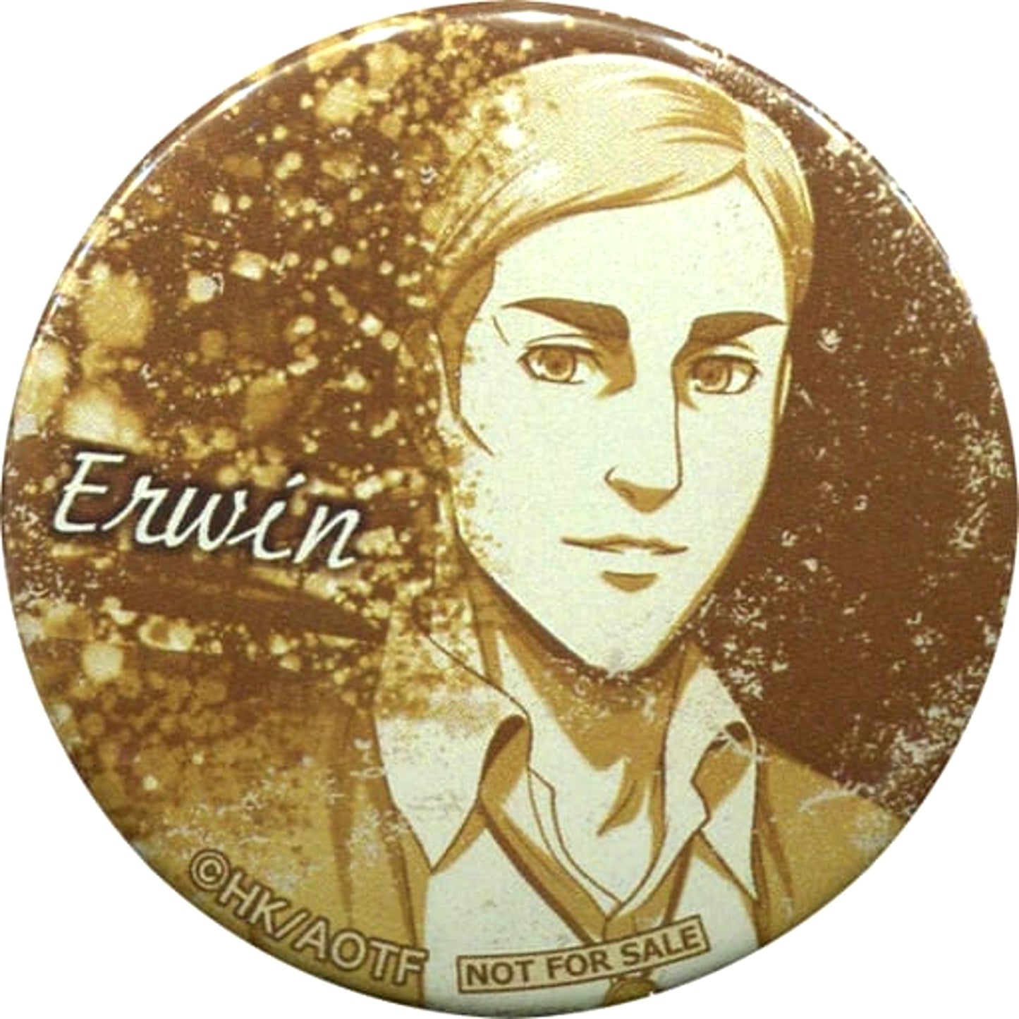 Attack on Titan Erwin Smith Original Can Badge Tokyo Station Pop-Up Store Limited Purchase Benefits Common to All Venues Buttons [USED]