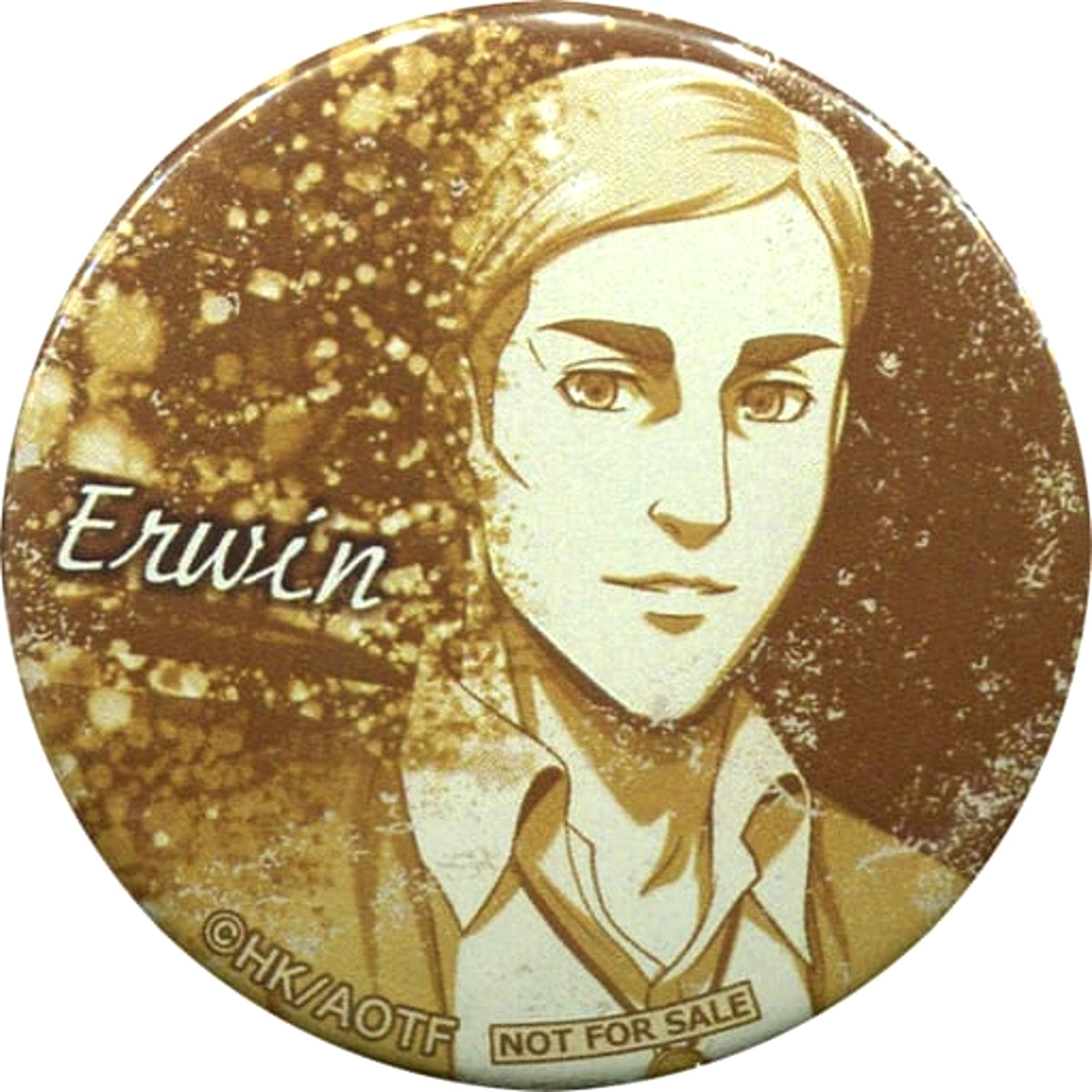 Attack on Titan Erwin Smith Original Can Badge Tokyo Station Pop-Up Store Limited Purchase Benefits Common to All Venues Buttons [USED]