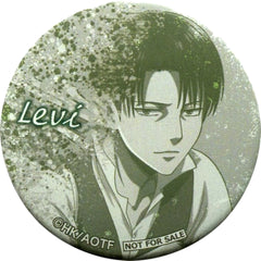 Attack on Titan Levi Ackerman Facing Right Original Can Badge Tokyo Station Pop-Up Store Limited Purchase Benefits Common to All Venues Buttons [USED]