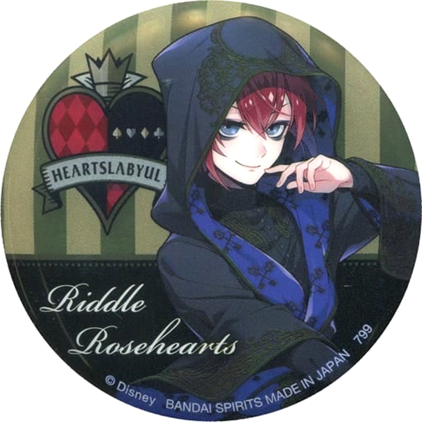 Disney: Twisted-Wonderland Riddle Rosehearts Ceremonial Outfit Ver. Ichiban Kuji Part 3 Can Badge Prize I Buttons [USED]