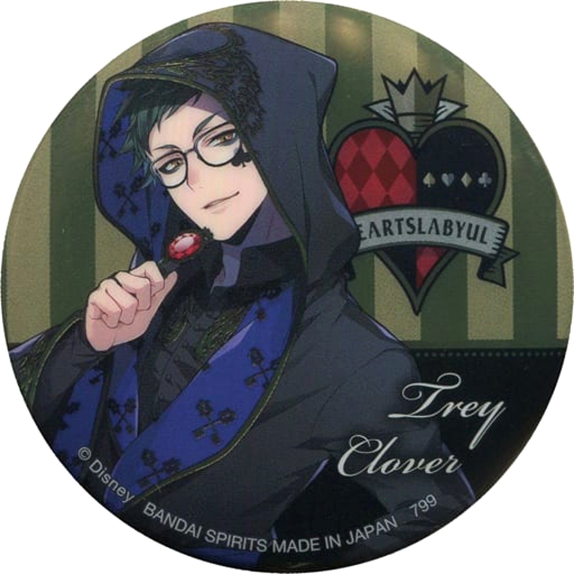 Disney: Twisted-Wonderland Trey Clover Ceremonial Outfit Ver. Ichiban Kuji Part 3 Can Badge Prize I Buttons [USED]