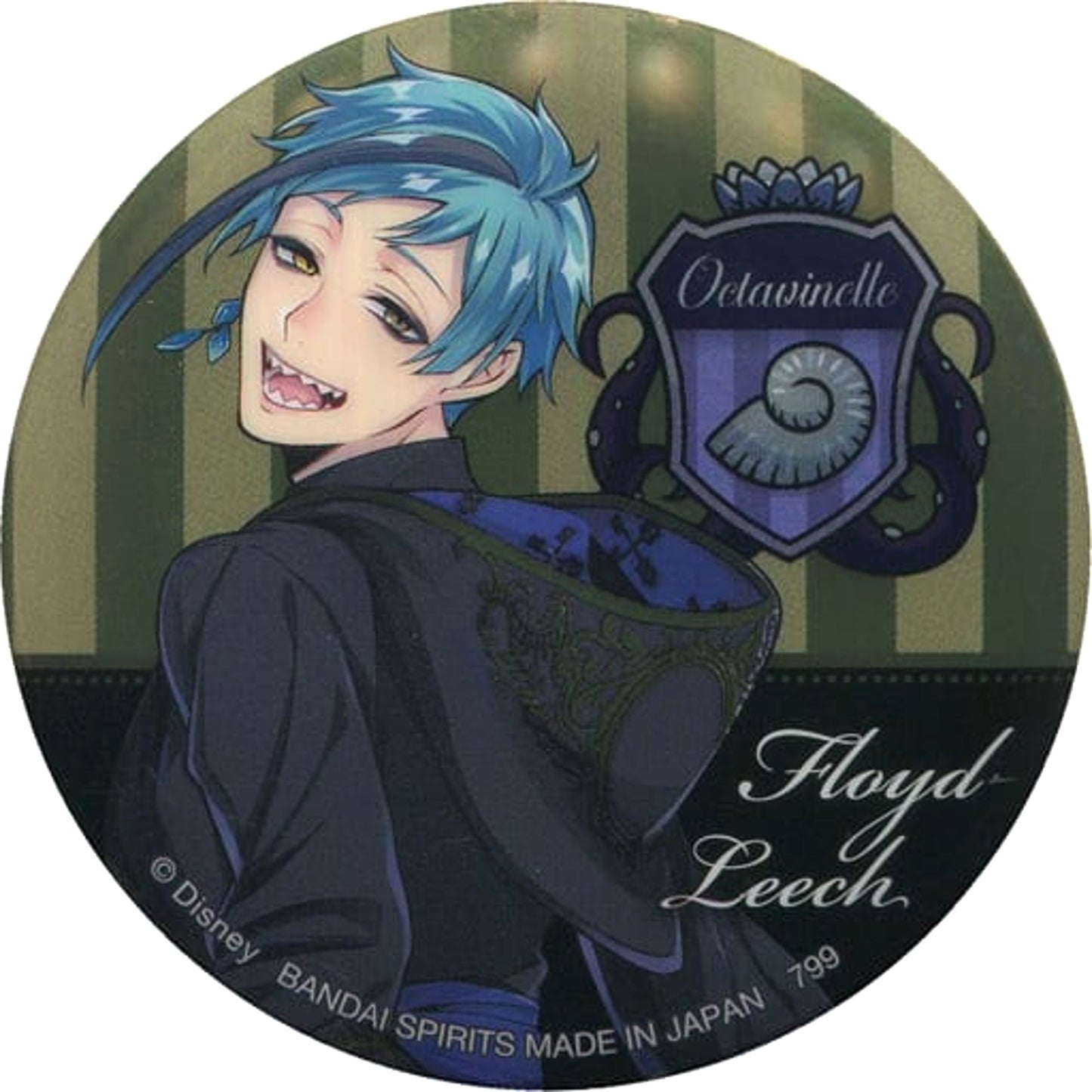 Disney: Twisted-Wonderland Floyd Leech Ceremonial Outfit Ver. Ichiban Kuji Part 3 Can Badge Prize I Buttons [USED]