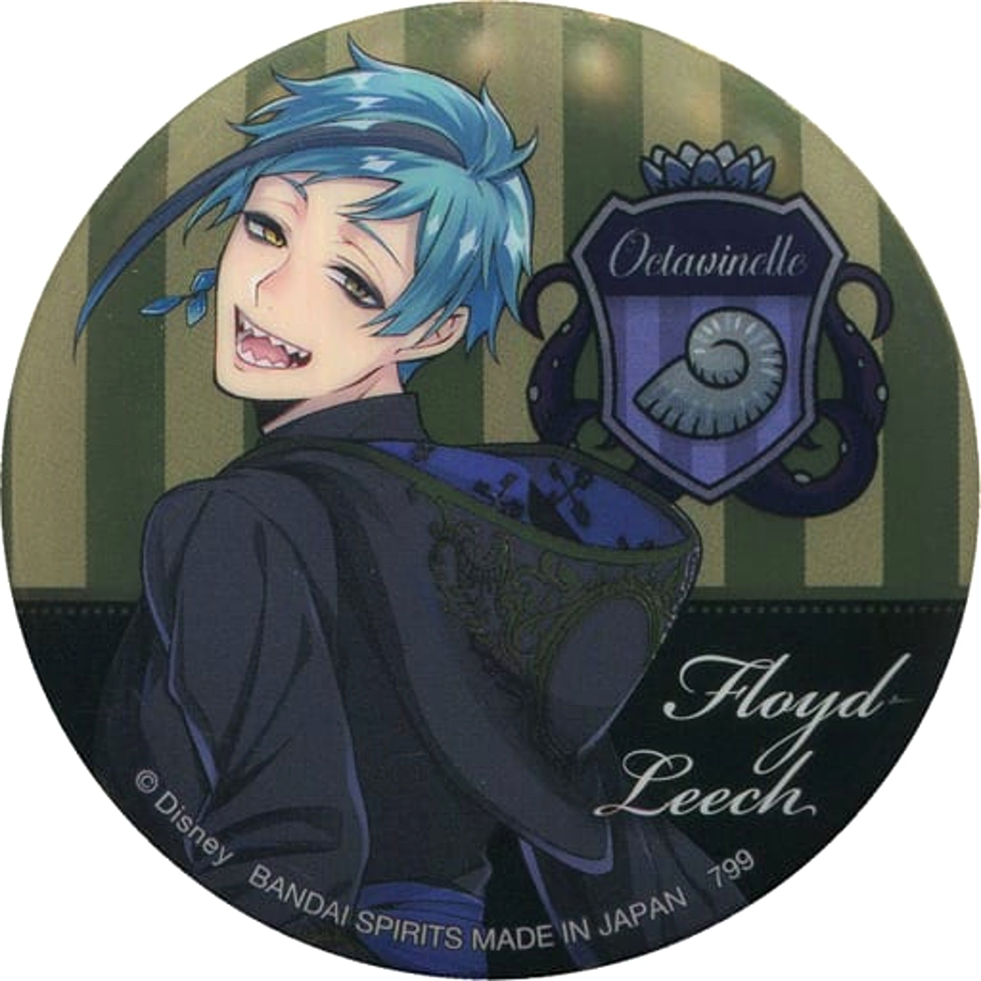 Disney: Twisted-Wonderland Floyd Leech Ceremonial Outfit Ver. Ichiban Kuji Part 3 Can Badge Prize I Buttons [USED]