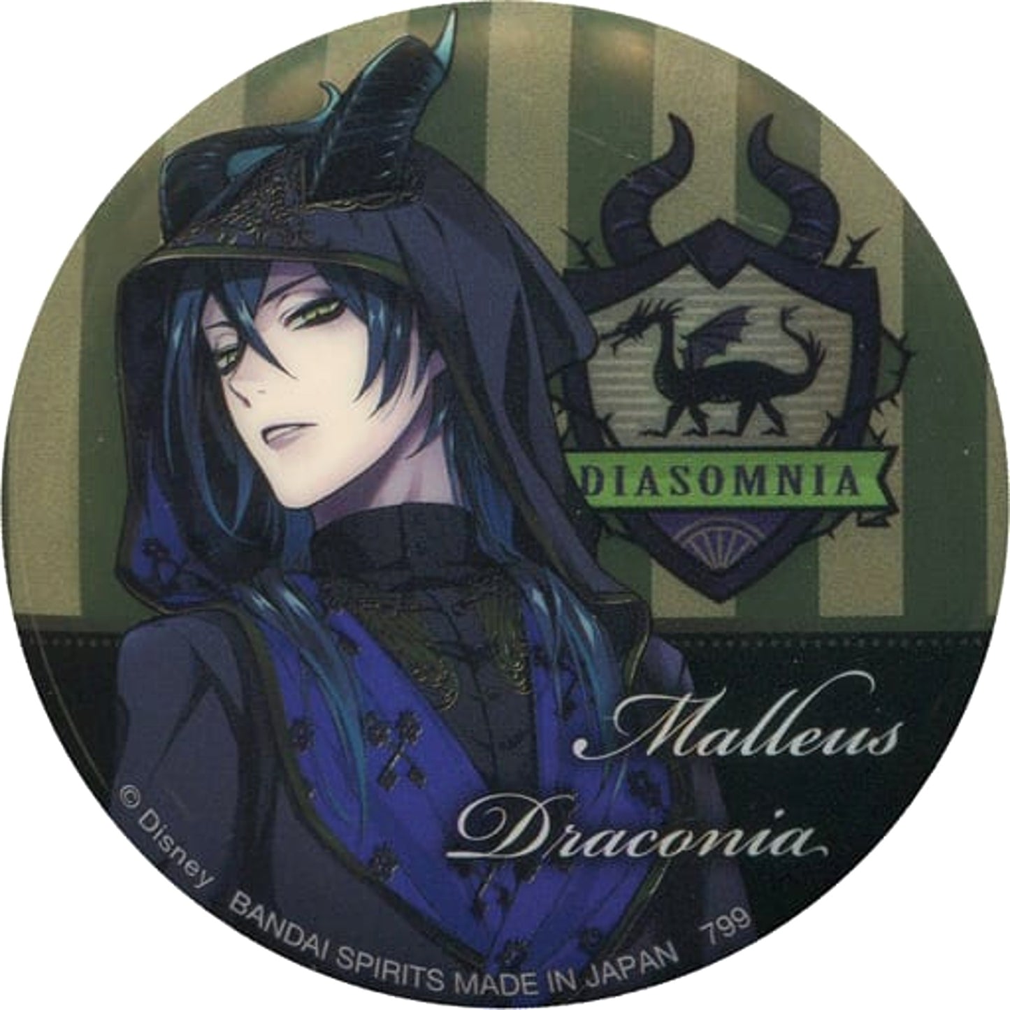 Disney: Twisted-Wonderland Malleus Draconia Ceremonial Outfit Ver. Ichiban Kuji Part 3 Can Badge Prize I Buttons [USED]