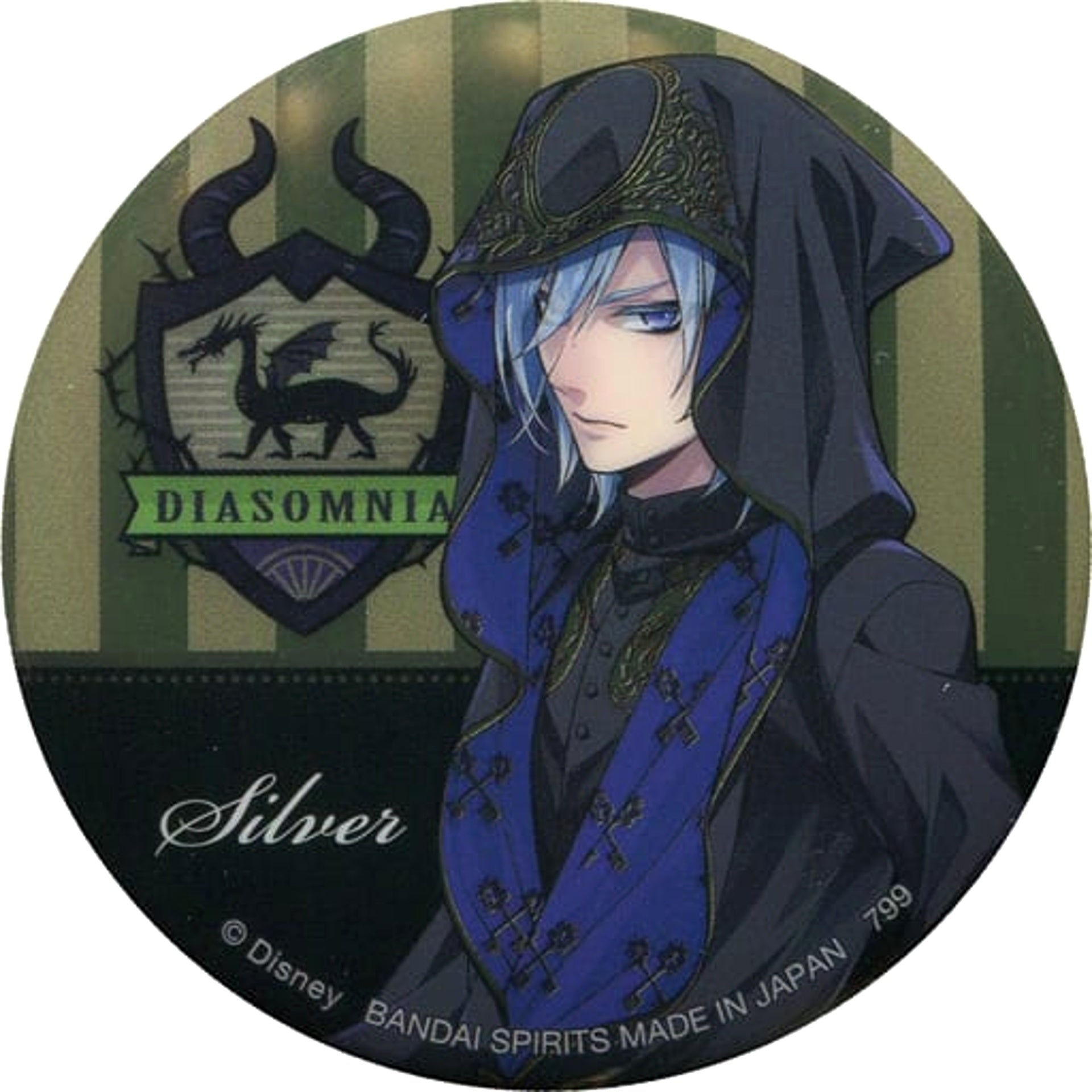 Disney: Twisted-Wonderland Silver Ceremonial Outfit Ver. Ichiban Kuji Part 3 Can Badge Prize I Buttons [USED]