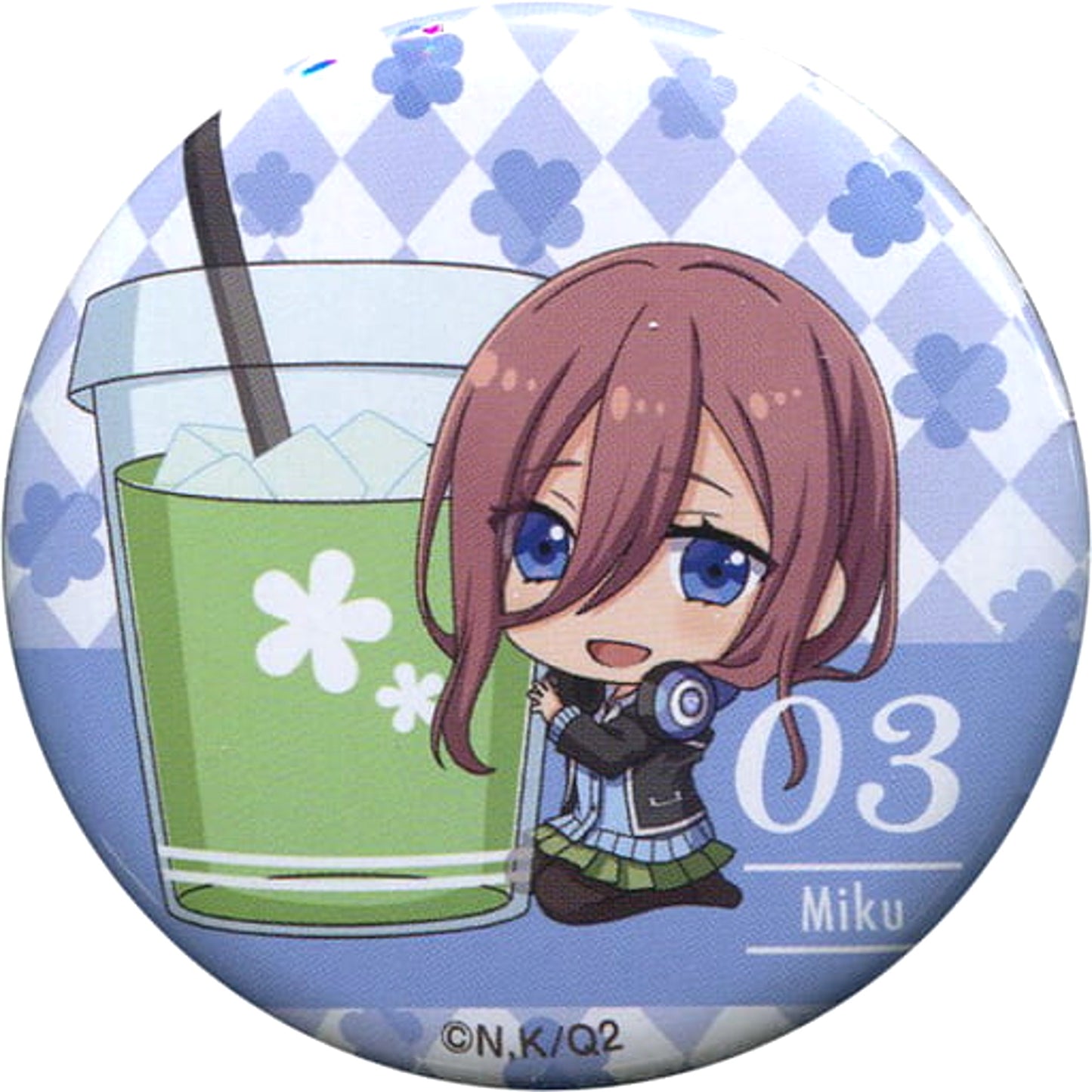 The Quintessential Quintuplets 2 Miku Nakano Mini Character Can Badge LAWSON Limited Buttons [USED]