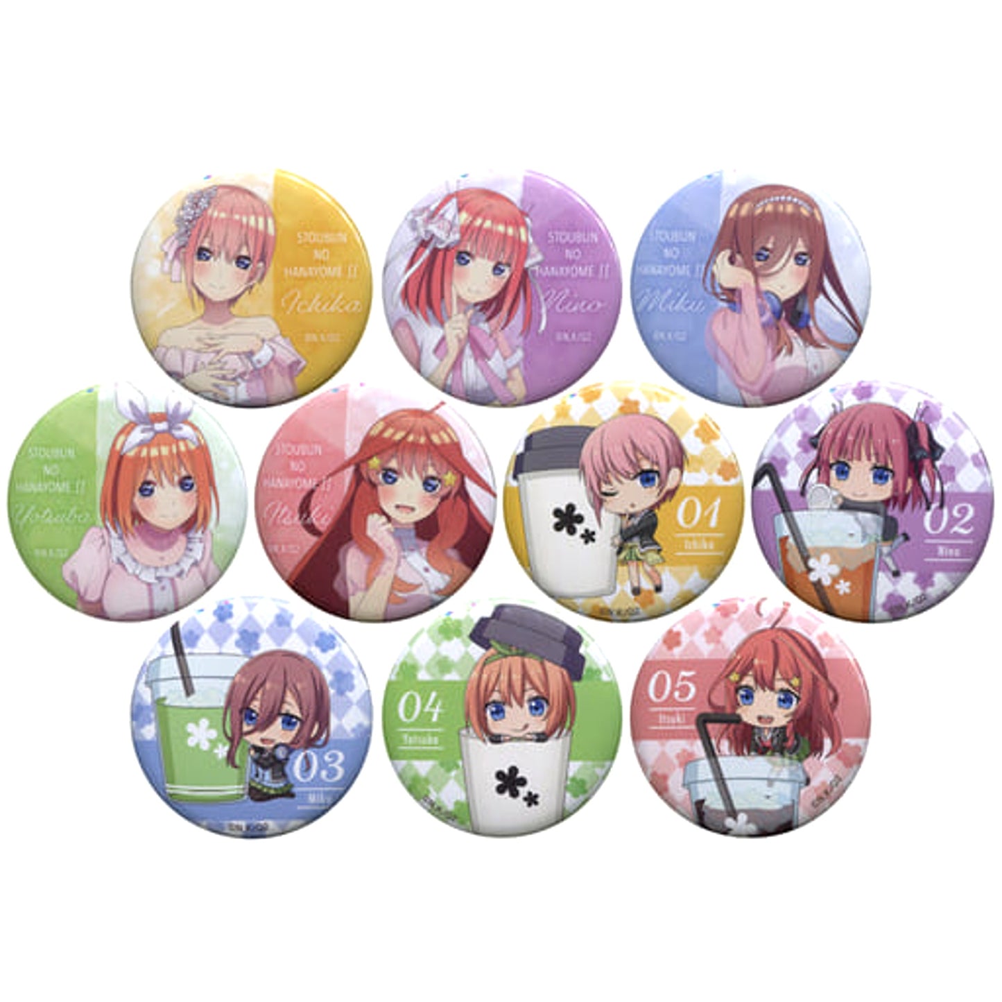 Ichika Nakano & Others The Quintessential Quintuplets 2 All 10 Types Set Button LAWSON Limited [USED]