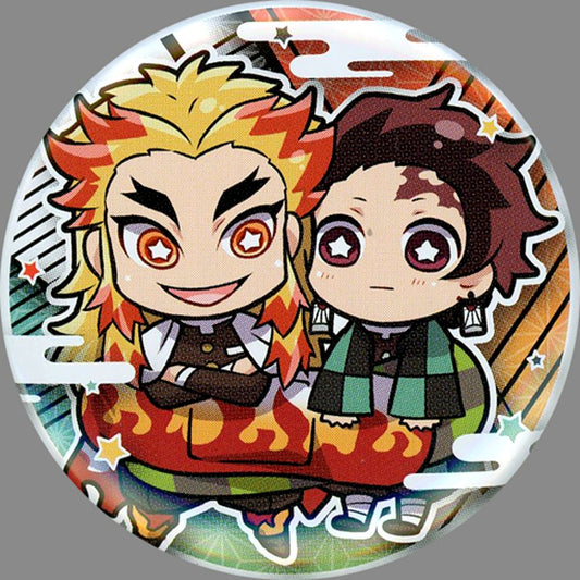 Tanjiro Kamado, Kyojuro Rengoku Demon Slayer: Kimetsu no Yaiba Charabanchoukou Button Fourth Form [USED]