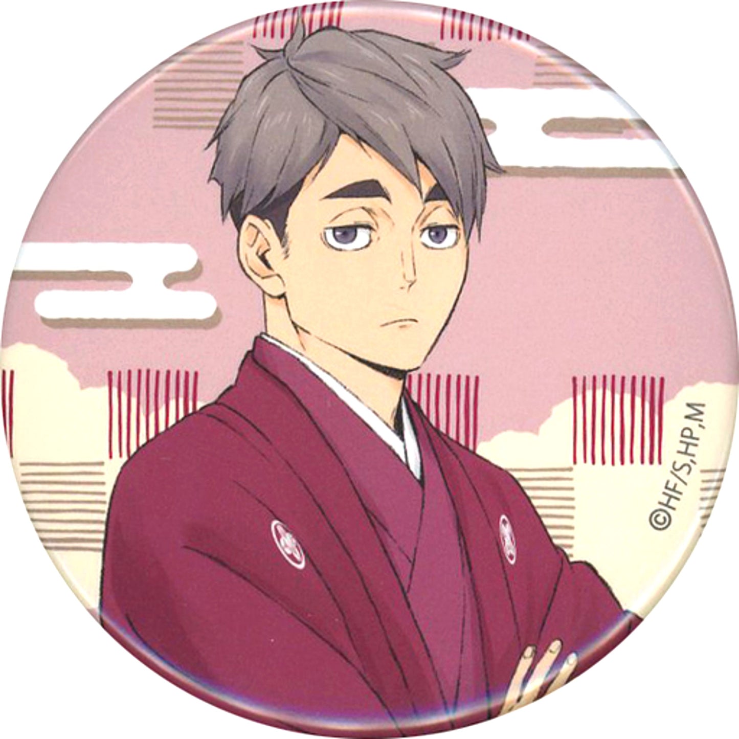 Osamu Miya Haikyu!! Trading Button New Year Inarizaki High School Special Team Meeting Karasuno is still in the New Year Mood [USED]
