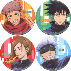Jujutsu Kaisen Satoru Gojo & Others Can Badge Part 3 FamilyMart Exclusive Target Product Purchase Privilege All 4 Types Set Buttons [USED]