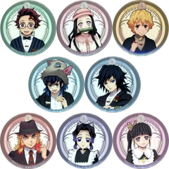Q-Pot. x Demon Slayer: Kimetsu no Yaiba Zenitsu Agatsuma & Others Part 1 Random Can Badge All 8 Types Set Buttons [USED]