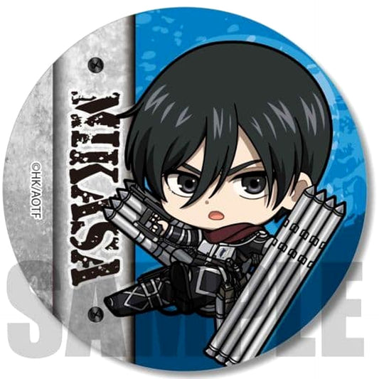 Attack on Titan Mikasa Ackerman Action Series Can Badge Buttons [USED]