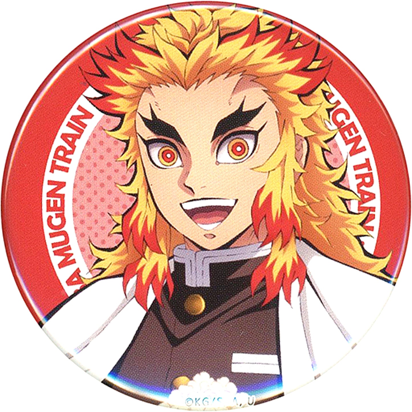 Kyojuro Rengoku Demon Slayer Mugen Train Long Run Commemorative Goods Vol.1 Drawn Illustration Random 57mm Button [USED]