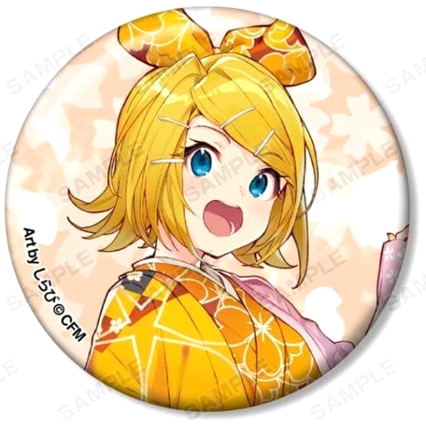 Sakura Miku Rin Kagamine Newly Drawn Illustration Trading Can Badge Art By Shirabi Buttons [USED]