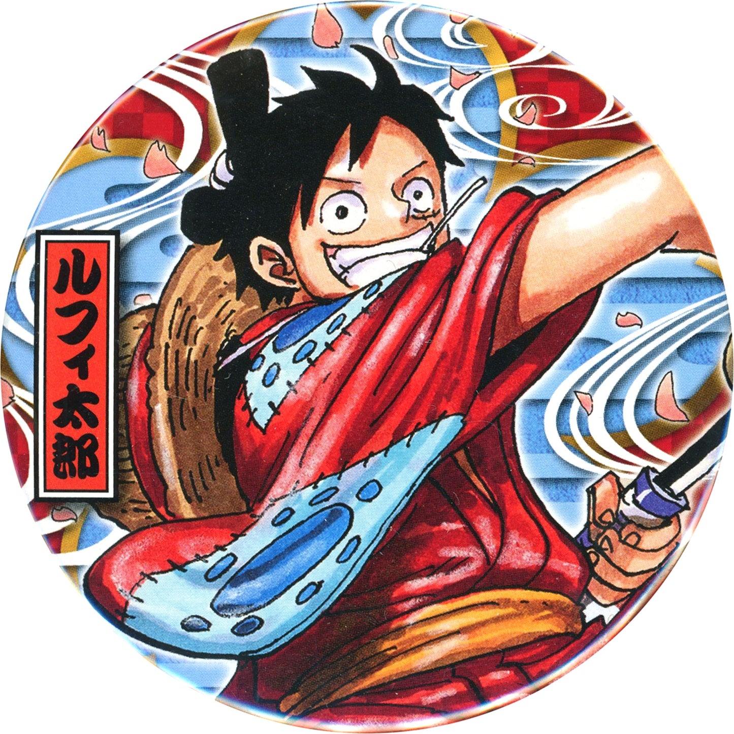 Luffytaro Monkey D. Luffy One Piece Collection Button HEROES Straw Hat Pirates Wano Country Ver. [USED]