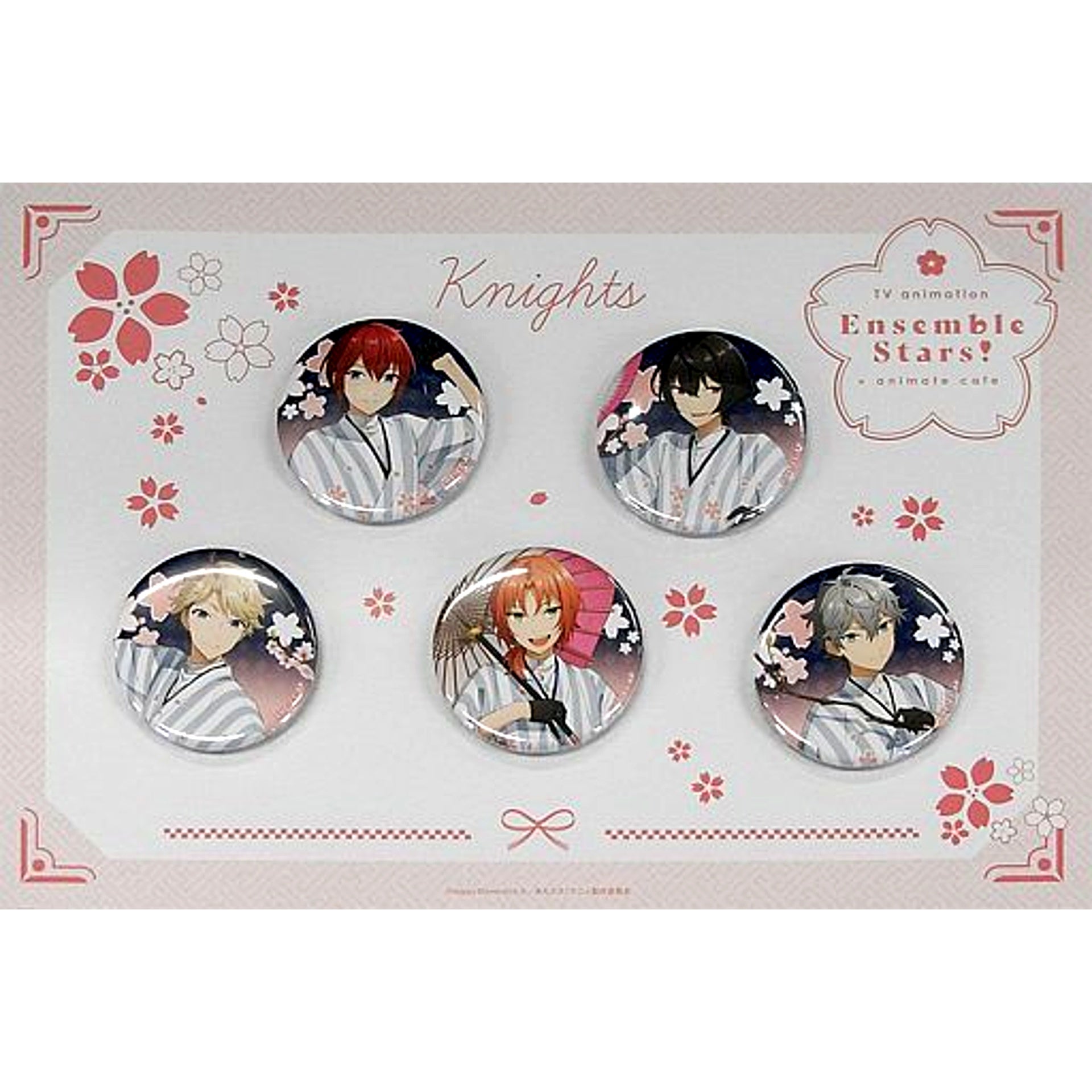 Set of 5 Knights Ensemble Stars! Button TV Anime x animatecafe 2nd [USED]