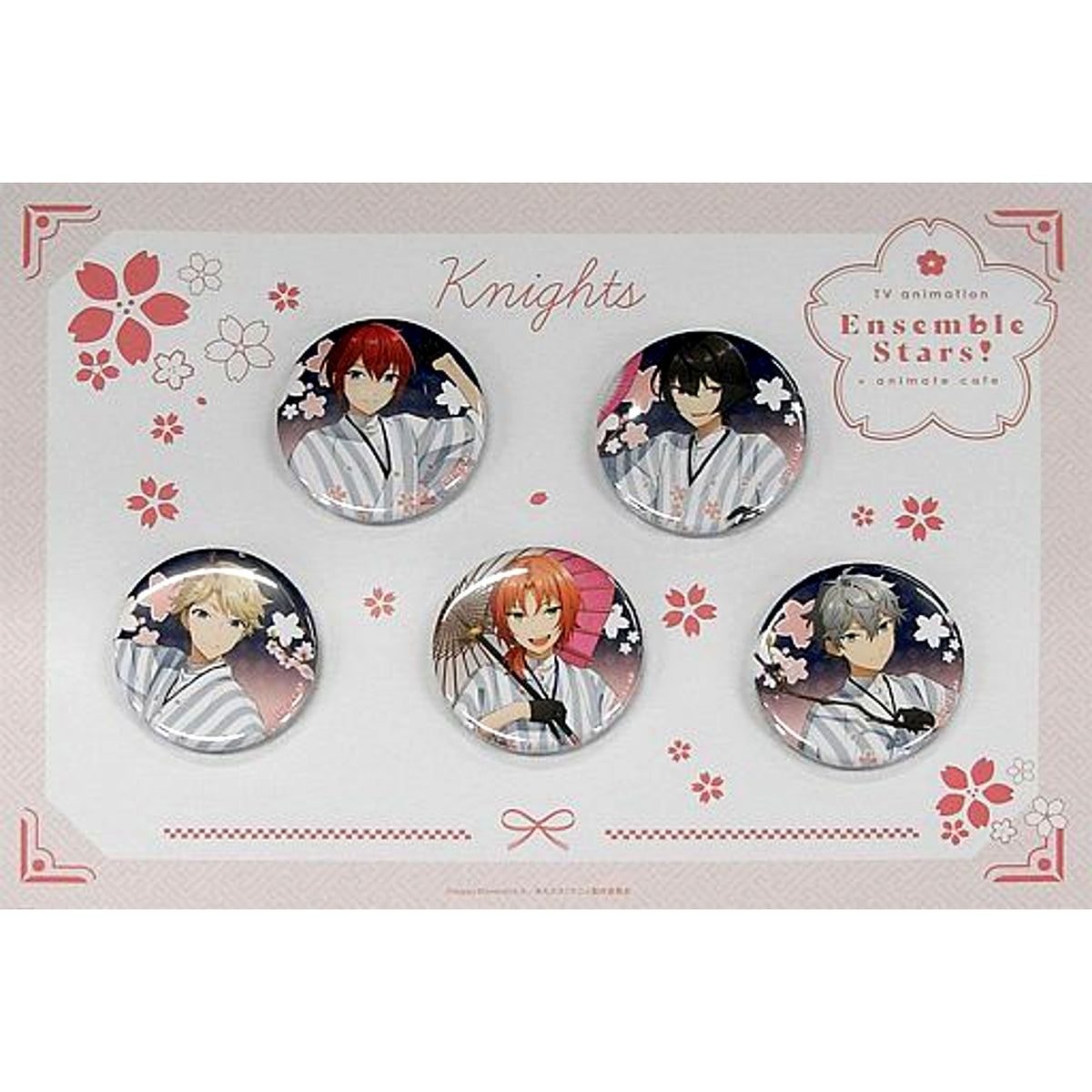 Set of 5 Knights Ensemble Stars! Button TV Anime x animatecafe 2nd [USED]