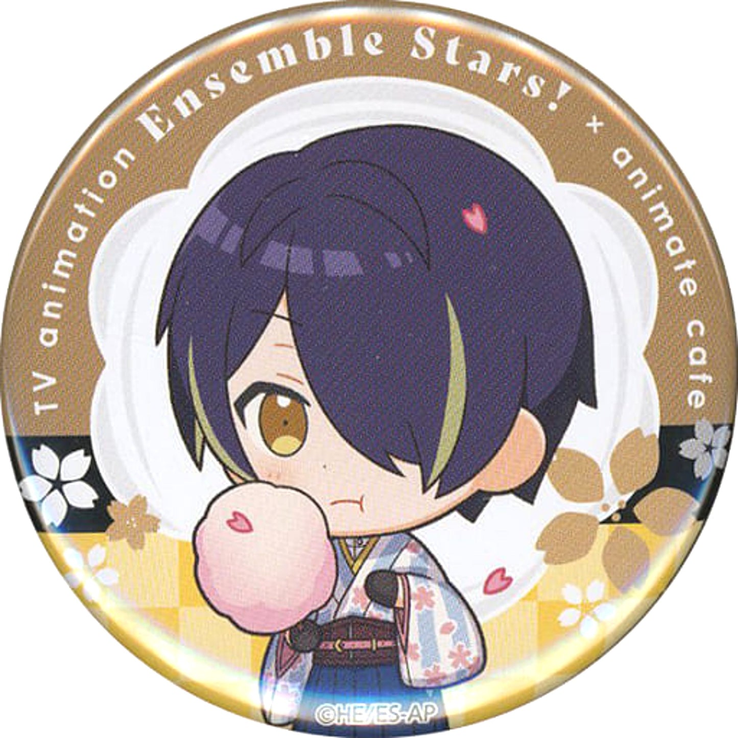 Ensemble Stars! Shinobu Sengoku Trading Can Badge Sakura Ver. Group A animatecafe 2nd Edition Limited Buttons [USED]