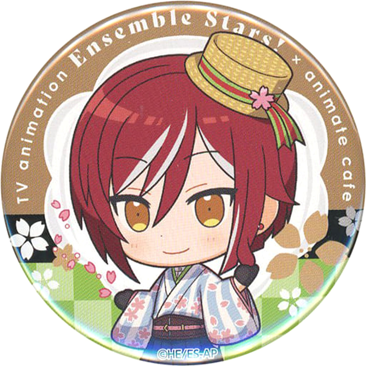 Ensemble Stars! Natsume Sakasaki Trading Can Badge Sakura Ver. Group B animatecafe 2nd Edition Limited Buttons [USED]