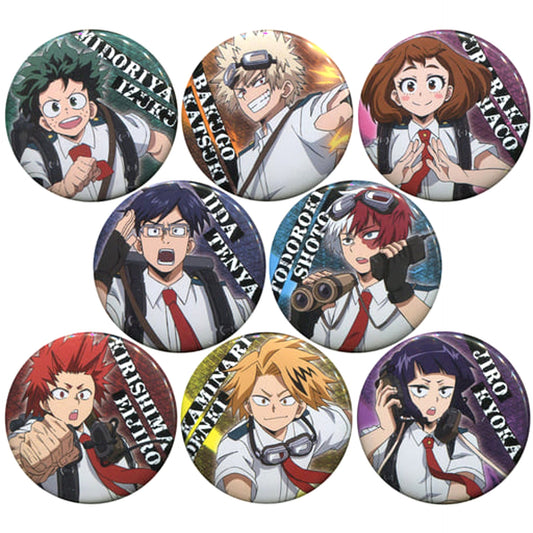 My Hero Academia Izuku Midoriya & Others Trading Can Badge Outdoor Training All 8 Types Set Buttons [USED]