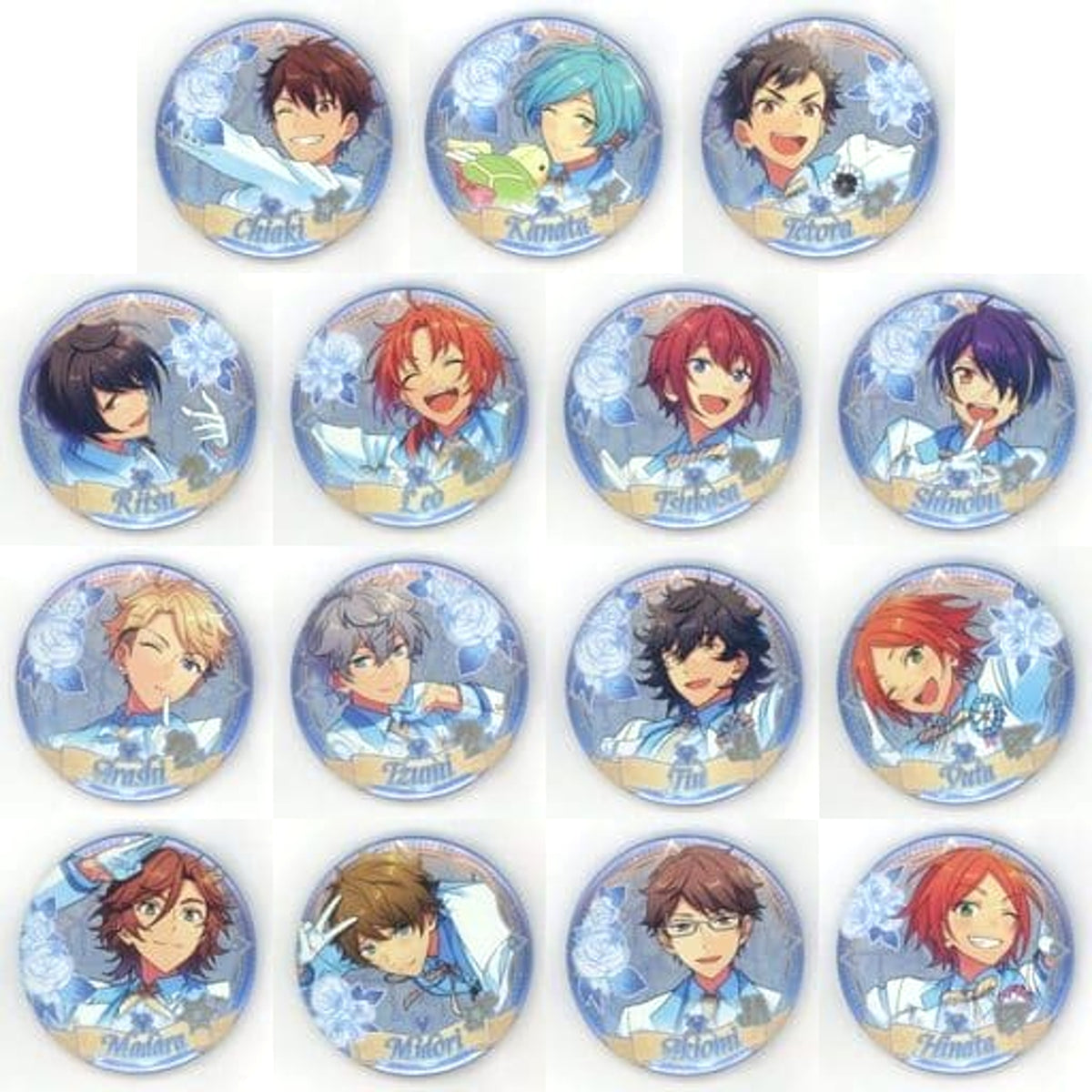 Ensemble Stars! Chiaki Morisawa & Others 4th Anniversary Can Badge C China Limited All 15 Types Set Buttons [USED]