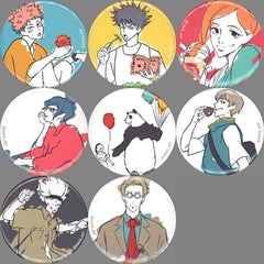 Jujutsu Kaisen Yuji Itadori & Others Trading Can Badge Ver. Animejapan 2021 Limited All 8 Types Set Buttons [USED]