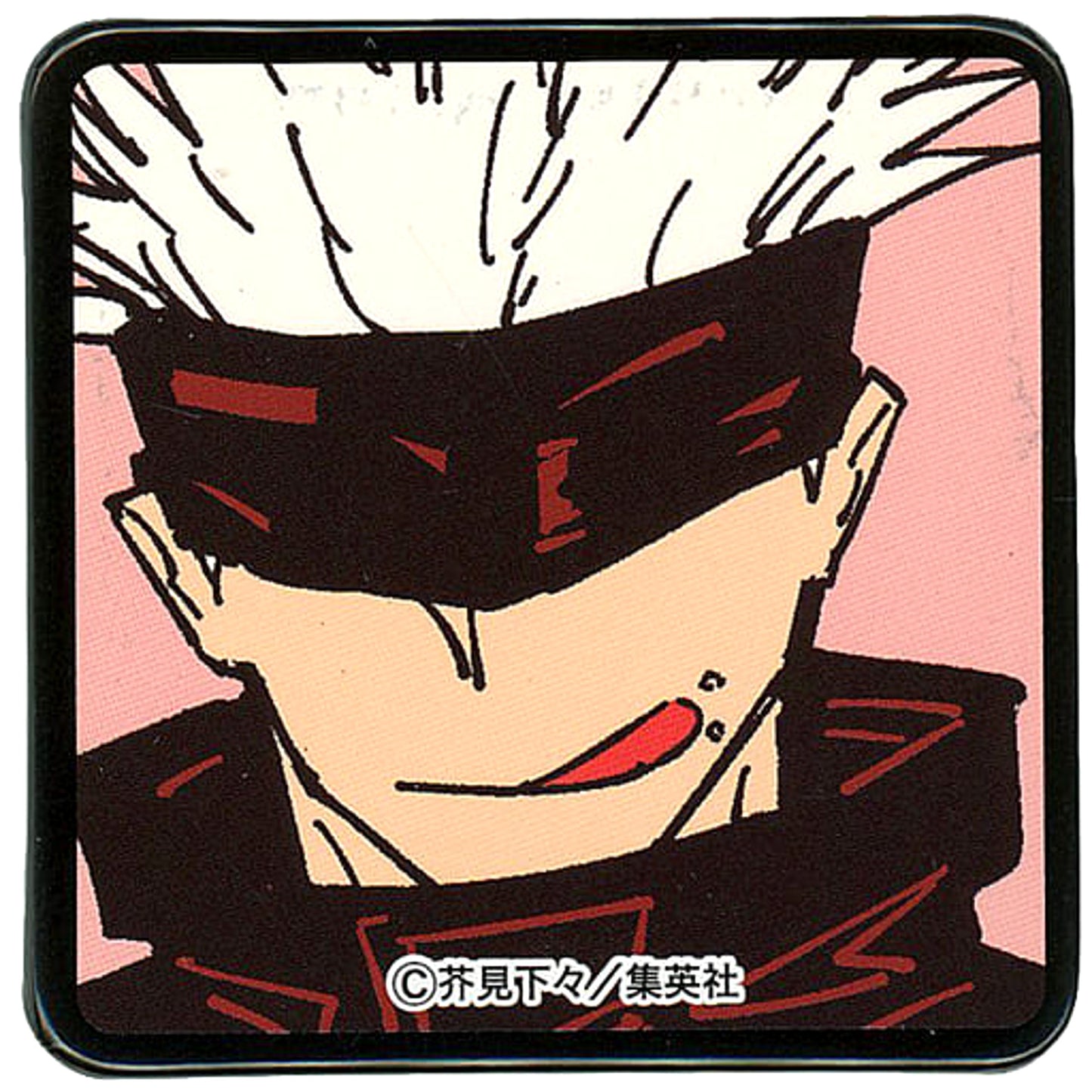 Satoru Gojo Tongue Out Jujutsu Kaisen Square Button Collection Part 1 [USED]