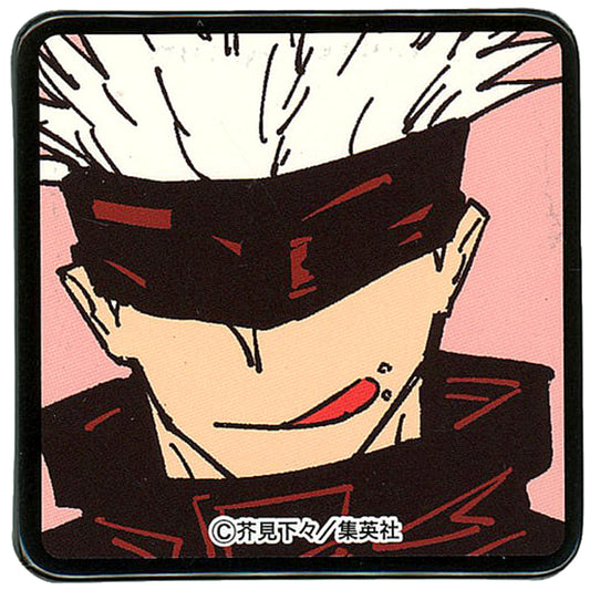 Satoru Gojo Tongue Out Jujutsu Kaisen Square Button Collection Part 1 [USED]
