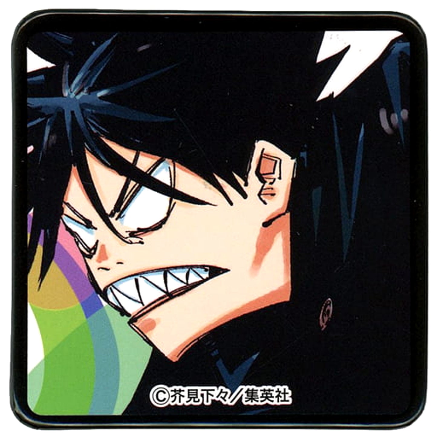 Jujutsu Kaisen Megumi Fushiguro Jagged Teeth Square Can Badge Collection Part 1 Buttons [USED]