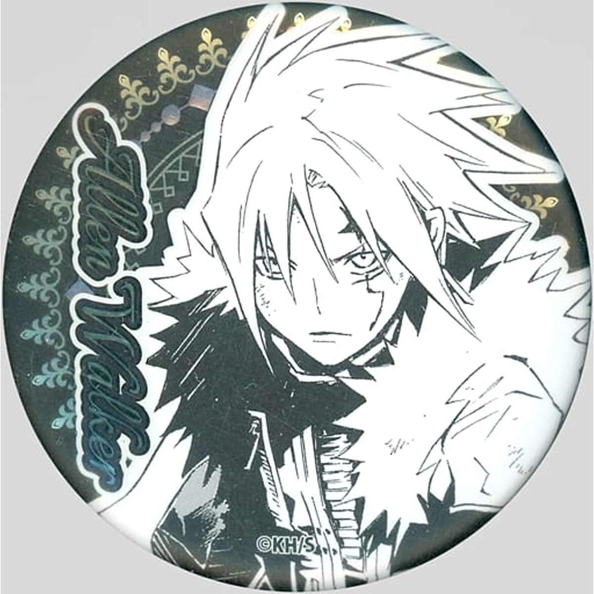D.Gray-man Allen Walker Decollection Can Badge Original Art Exhibition: Katsura Hoshino's World Exhibition Limited Buttons [USED]