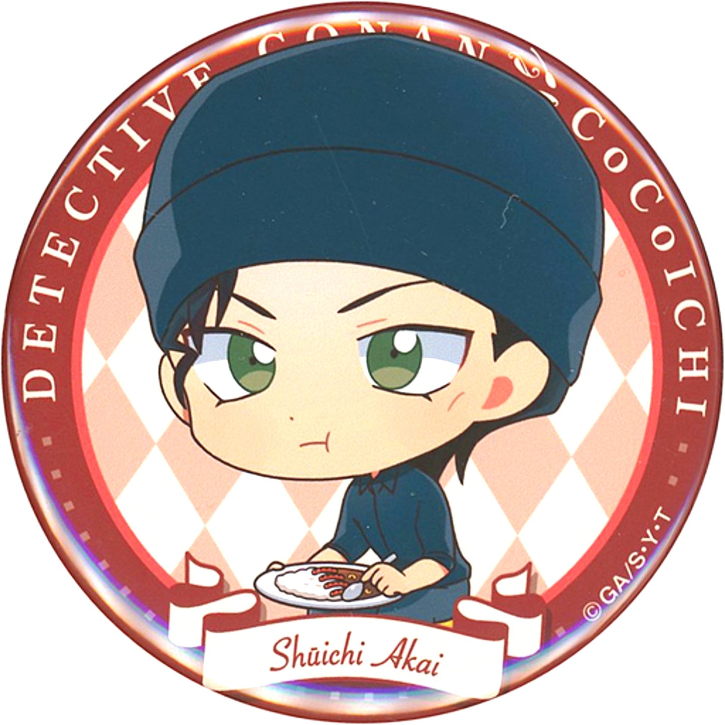 Shuichi Akai Detective Conan Curry House CoCo Ichibanya Button [USED]