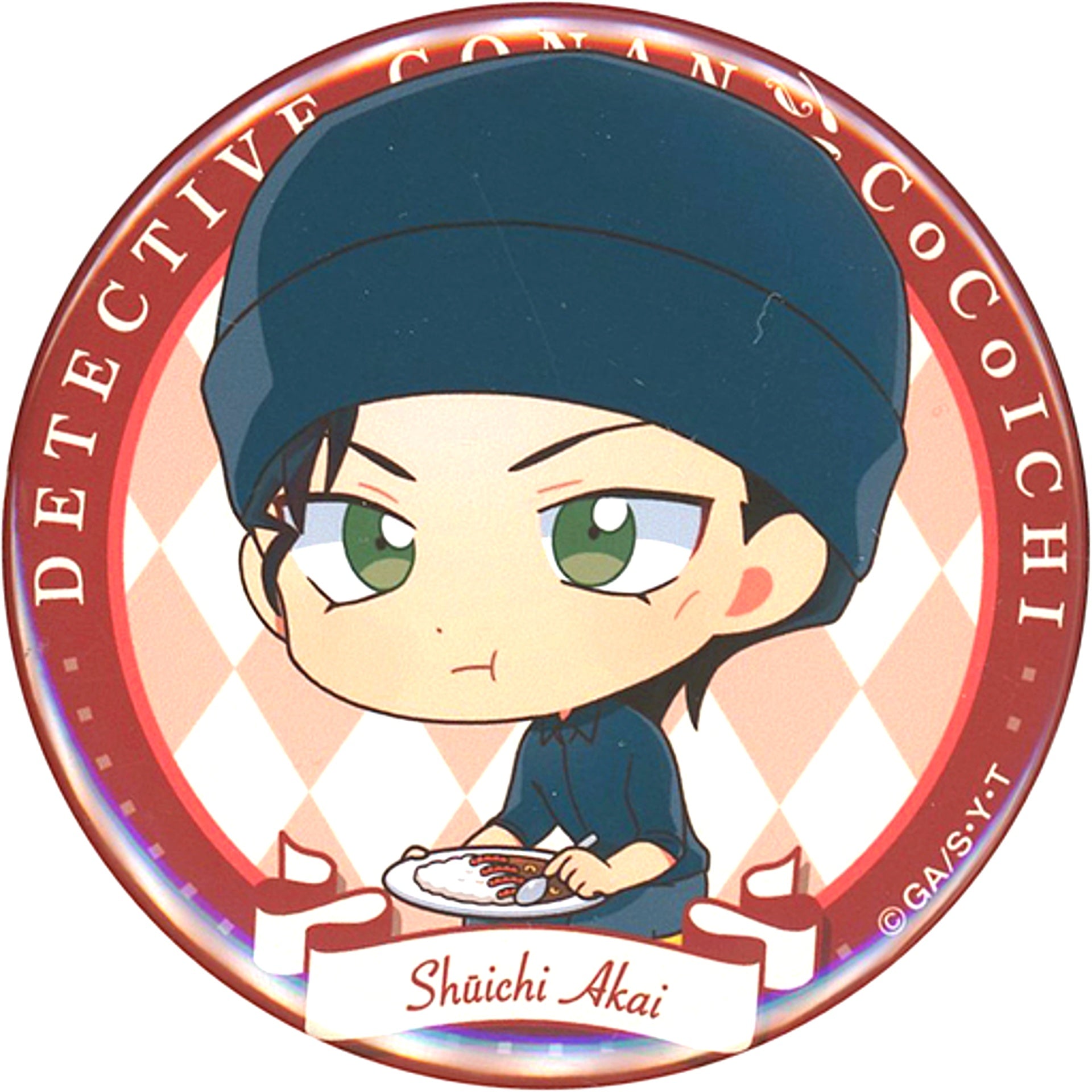 Shuichi Akai Detective Conan Curry House CoCo Ichibanya Button [USED]
