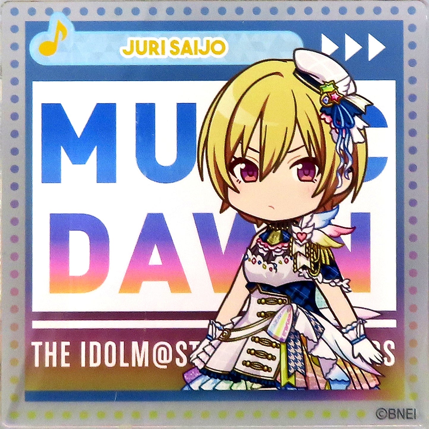 Juri Saijo - Music Dawn Ver. Official Produce Badge The Idolmaster Shiny Colors Music Dawn [USED]