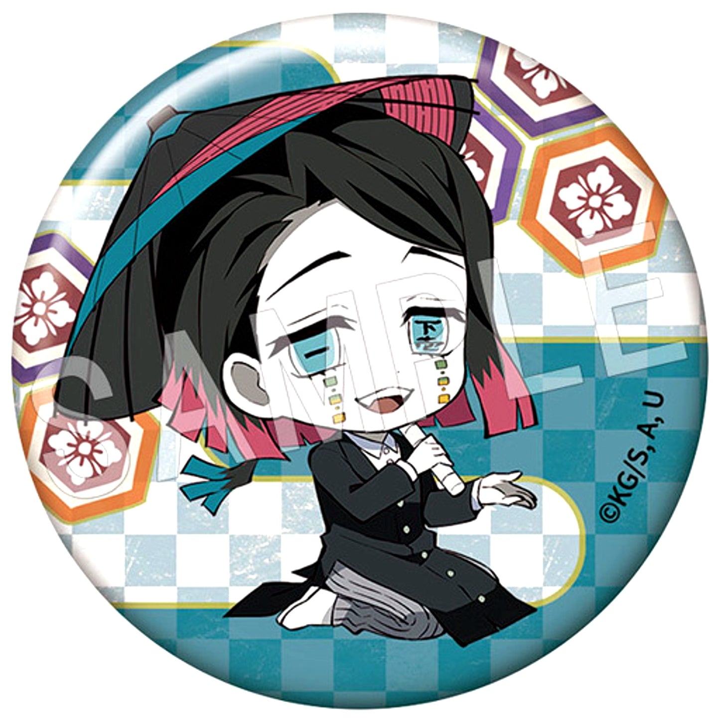 Enmu Demon Slayer Petanko Trading Button Japanese Umbrella [USED]