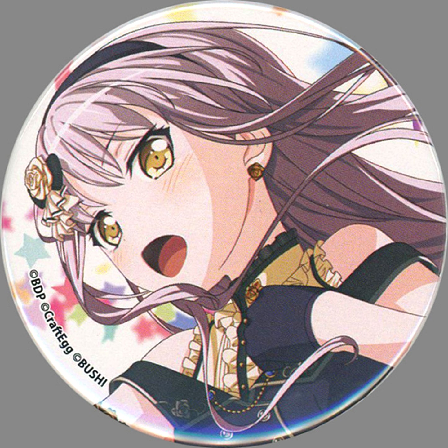 Yukina Minato BanG Dream! Girls Band Party Trading Button 2021 Key Visual Ver. Bushiroad Grand Exhibition Garupa 4th Anniversary Exhibition in Gallery AaMo Goods [USED]