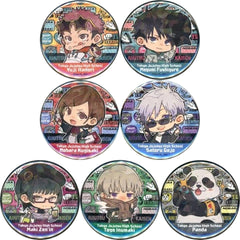 Jujutsu Kaisen Yuji Itadori & Others Trading Hologram Can Badge Holiday Ver. All 7 Types Set Buttons [USED]