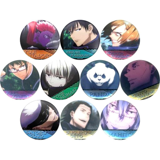 Set of 10 Jujutsu Kaisen Key Scene Button Decoration Edition Jump Shop Limited [USED]