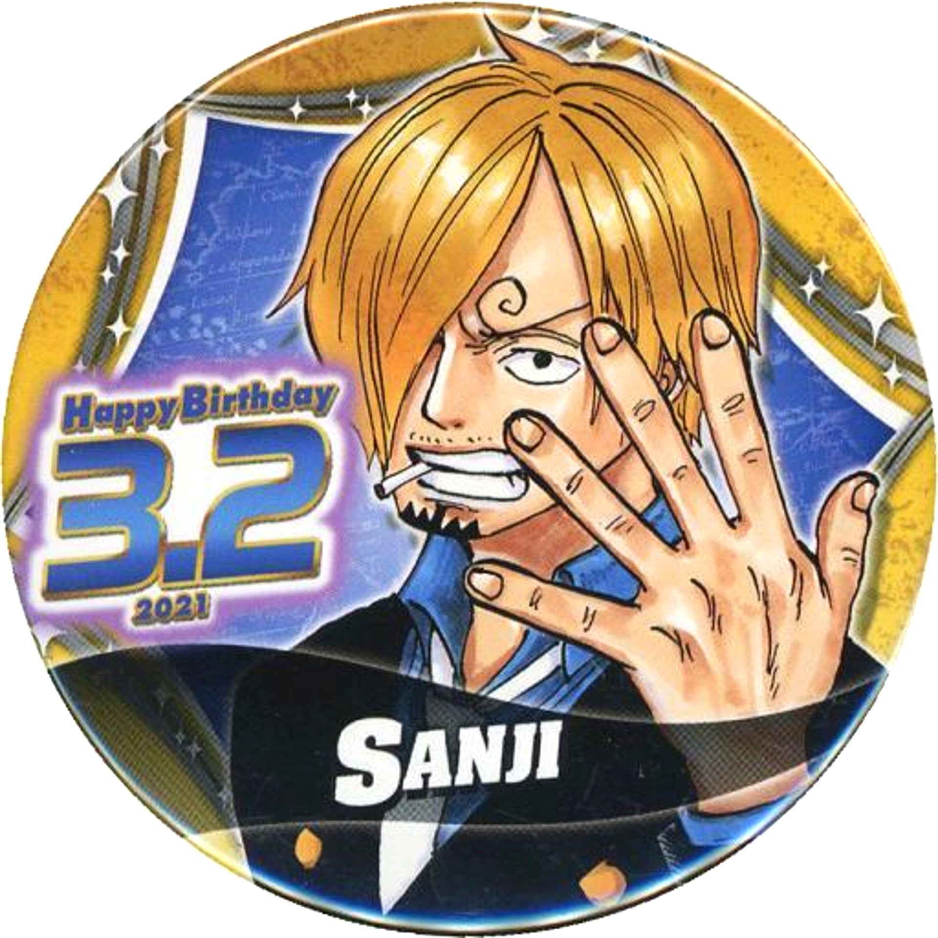 Sanji One Piece Birthday Button 2021 [USED]