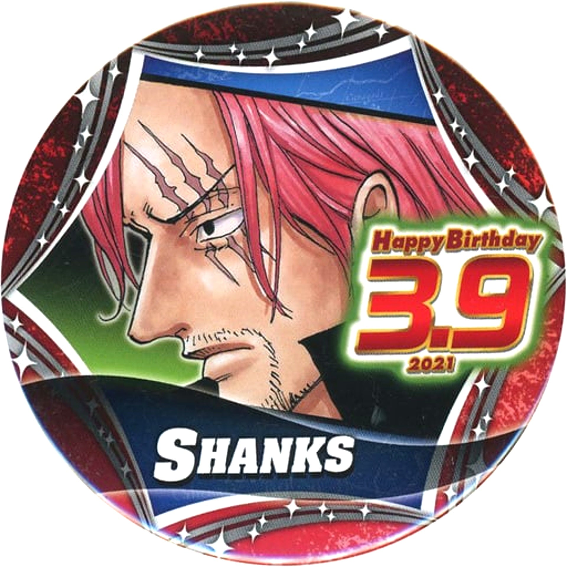 Shanks Birthday Button 2021 One Piece [USED]