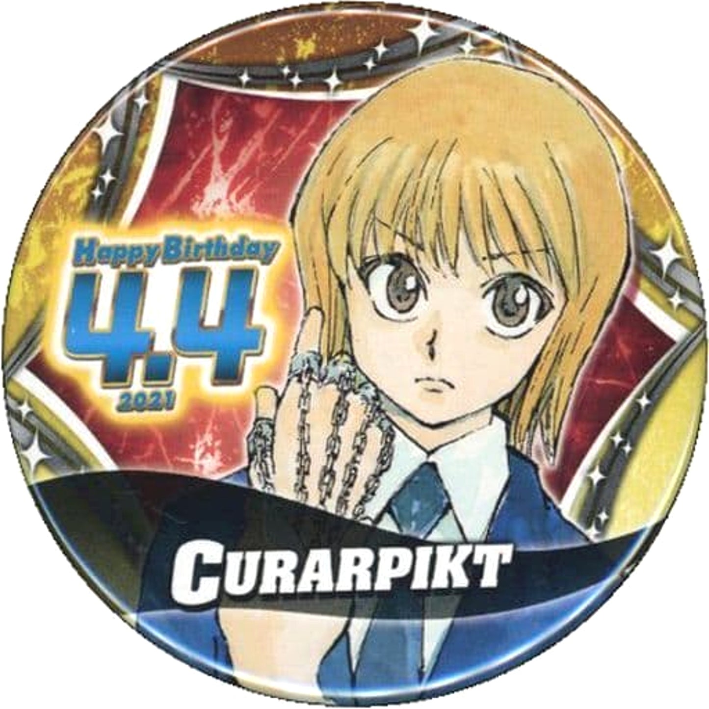Kurapika Hunter x Hunter Birthday Button 2021 [USED]