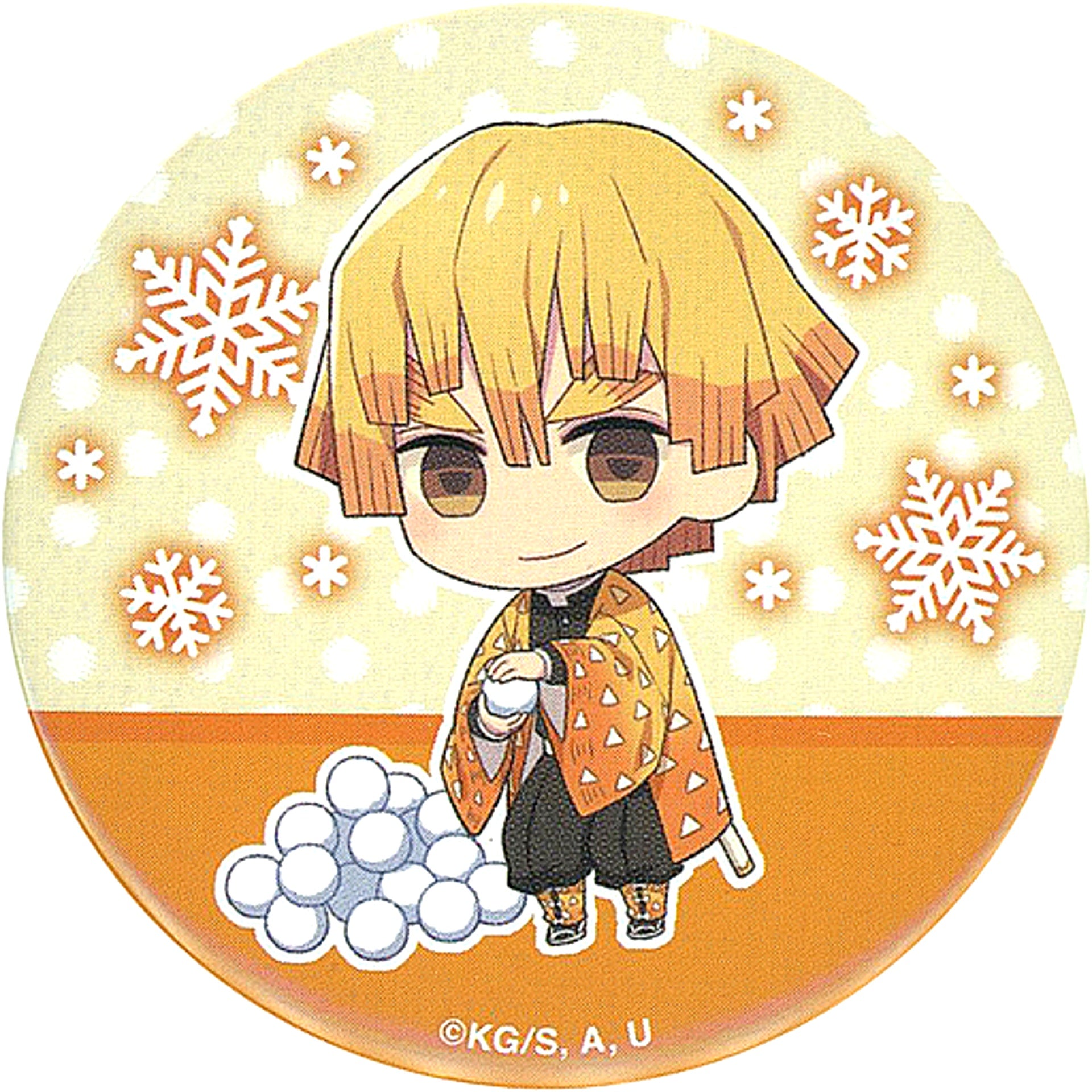 Zenitsu Agatsuma Button Demon Slayer Mugen Train x Lawson Loppi HMV BOOKS online Ltd [USED]