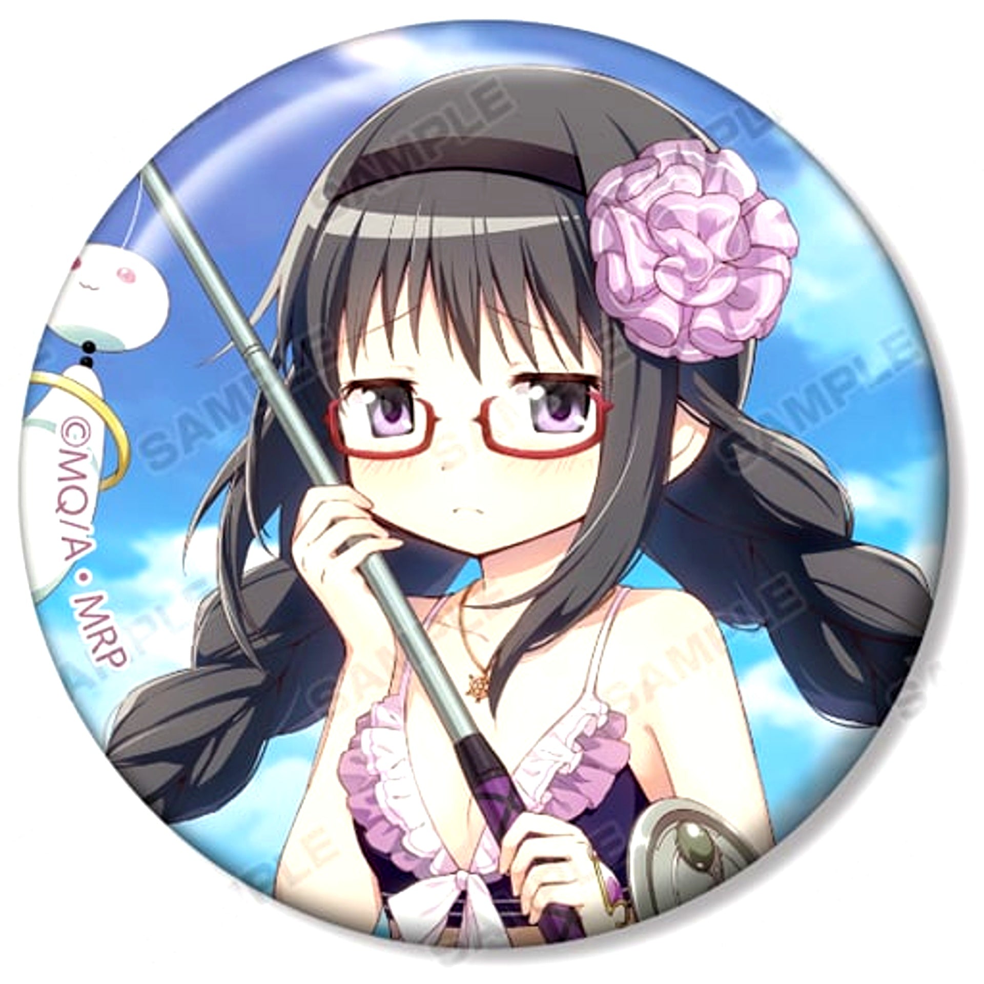 Homura Akemi Magia Record Puella Magi Madoka Magica Side Story Swimsuit Ver. Trading Button Vol.3 [USED]